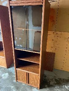 Free delivery used solid wood Vintage Glass Display Cabinet - Photo 7
