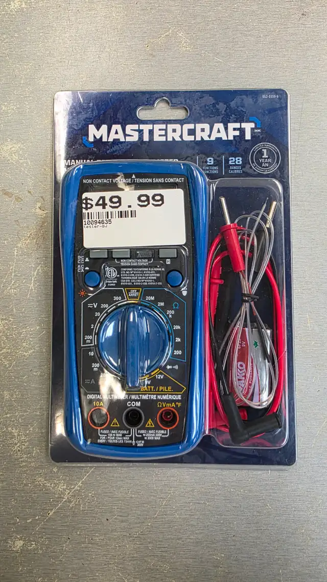 Mastercraft Manual Digital Multimeter - BRAND NEW