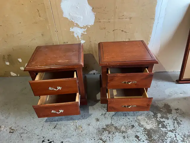 Free delivery used Two Wooden Nightstands