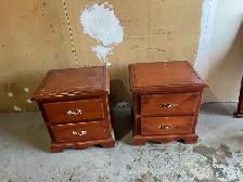 Free delivery used Two Wooden Nightstands - Photo 4