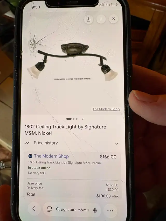 1802 Ceiling Track Light by Signature M&M Nickle - Photo 2