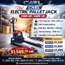 New CAEL Electric Pallet Jack  1.5T/2T/3T Certified & Warranty