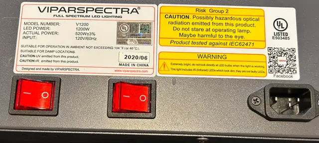 LED GROW LIGHT FOR SALE - VIPARSPECTRA 520W V1200