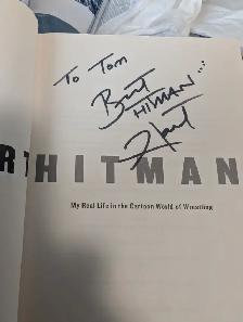 Brett Hart ' the Hitman' book & figurine