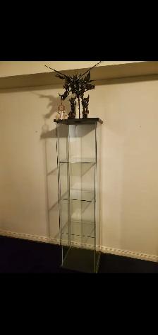 2 Ikea Glass Stands with Glass Shelves for Just $20$