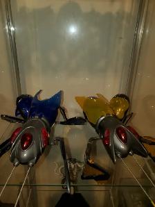 2 Glass Stands with Mcfarlanes toys More $40$ for everything