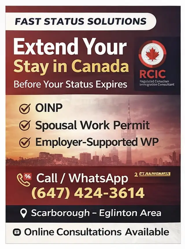 ✅Work Permit Expiring | PR Supported Jobs | PNP ✅(647) 424-3614