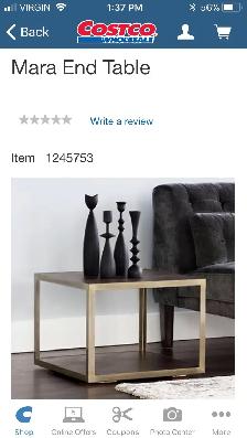 Mara Solid Acacia Wood End Table $300. Like new