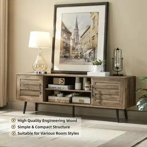 Brand New Wood 65" TV Stand with Cabinet Special $99 - Photo 2