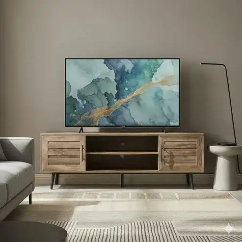 Brand New Wood 65" TV Stand with Cabinet Special $99 - Photo 5