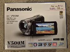 Panasonic HC-V500M Full HD SD Camcorder - Black - with extras,