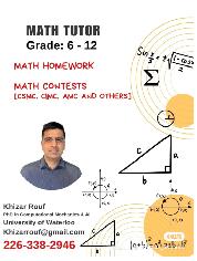 Expert Math Tutor – School Math, Contests & AP/IB, SAT