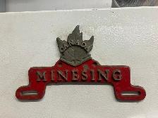 antique license plate holder