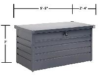 Relyard 350l (77gal)/600l (132gal) Metal Patio Deck Box - Photo 3