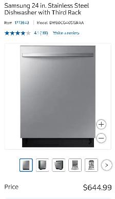 Dishwasher - Samsung 24' in Stainless Steel