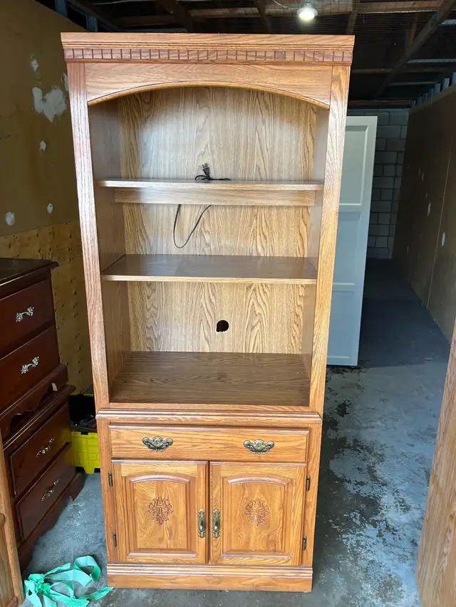 Free delivery used solid wood Palliser cabinet