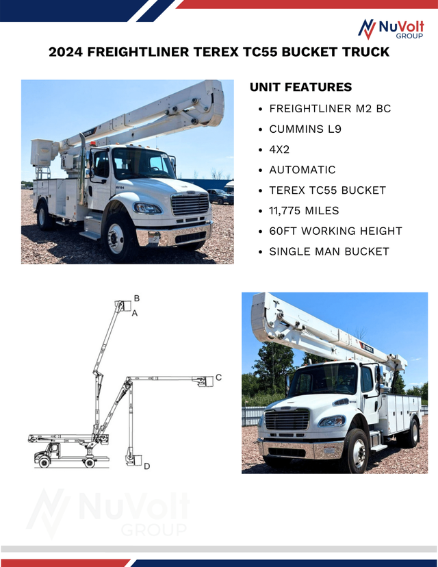 2024 Freightliner M2 BC Terex TC55 Bucket Truck