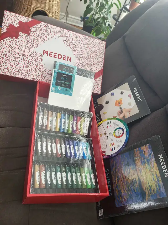 Tubes de peintures acrylique avec toiles - Photo 2