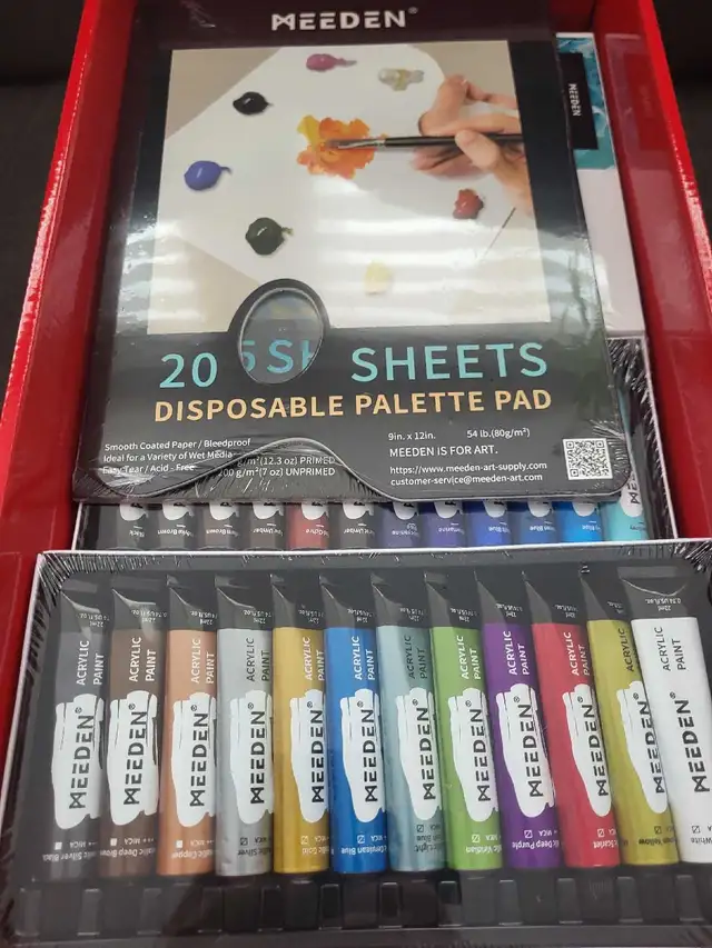 Tubes de peintures acrylique avec toiles - Photo 4