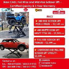 New CAEL Full Rise and Mid rise Scissor lift