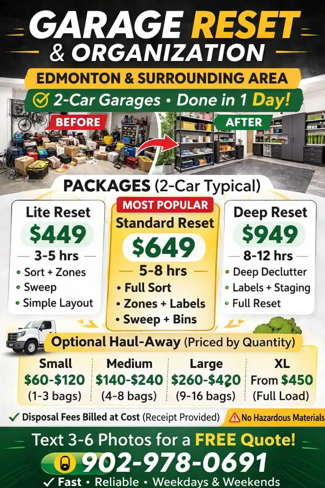 Garage Reset and Organization