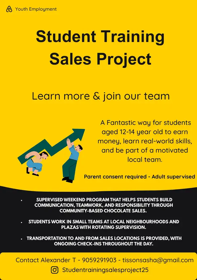 Student/Youth Employment opportunity