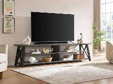 Large Black & Grey TV Stand- Fits up to 100' TV's