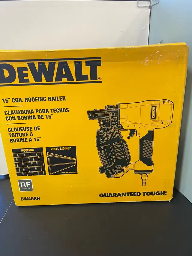 NEW DEWALT COIL ROOFING NAILER DW46RN