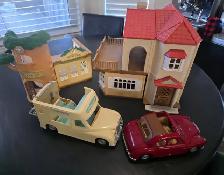 Calico Critters Collection perfect condition houses shops  cars