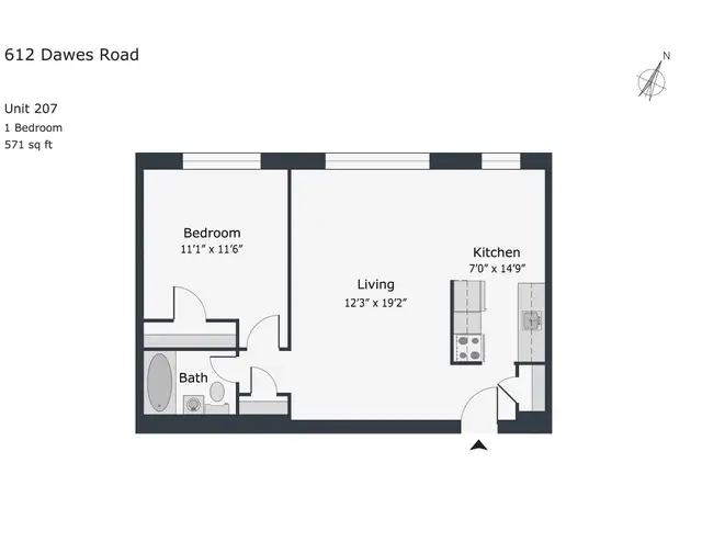 renovated one bedroom, Victoria park and St. clair - ID 2450 - Photo 5