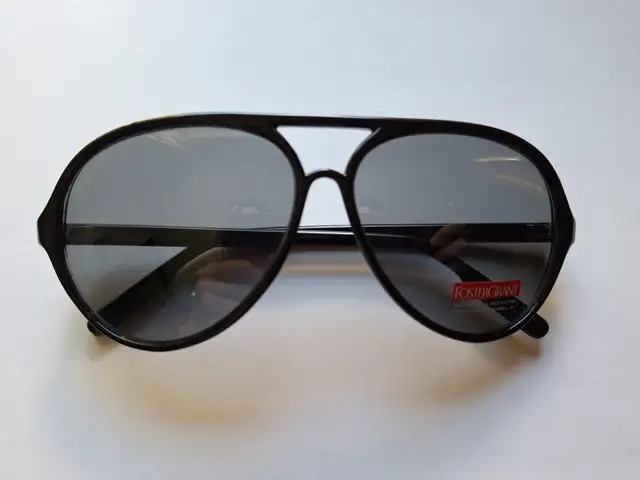 Men’s Foster Grant Black Aviator Sunglasses - New - Photo 4