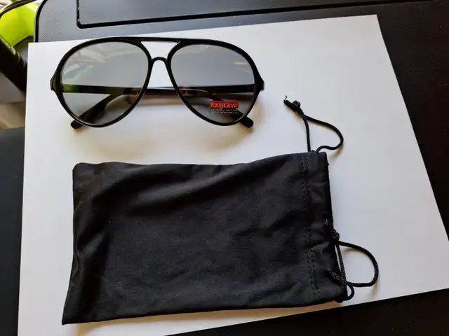 Men’s Foster Grant Black Aviator Sunglasses - New - Photo 5