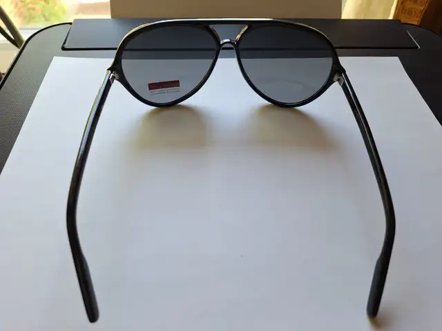 Men’s Foster Grant Black Aviator Sunglasses - New - Photo 6