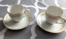 SHEFFIELD FINE CHINA - COLLECTIBLE - 2 SETS CUPS SAUCERS