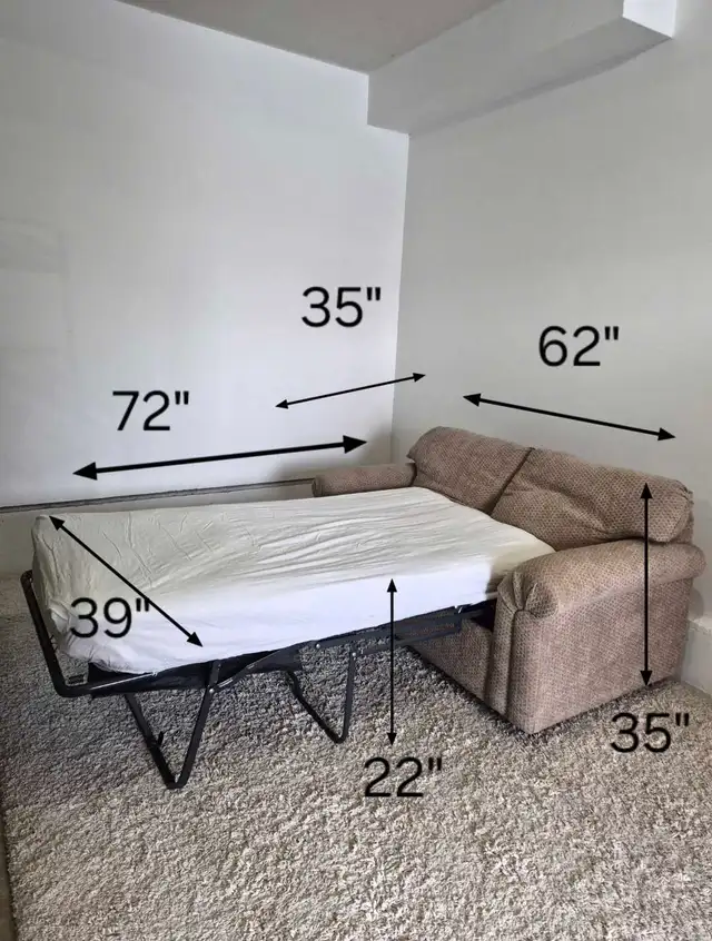 FREE DELIVERY Compact and Cozy 2 Seater Pullout Sofabed/Loveseat - Photo 10