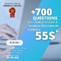 Préparation en ligne pour l’exam théorique SAAQ CLASSE 1-2 ou 3