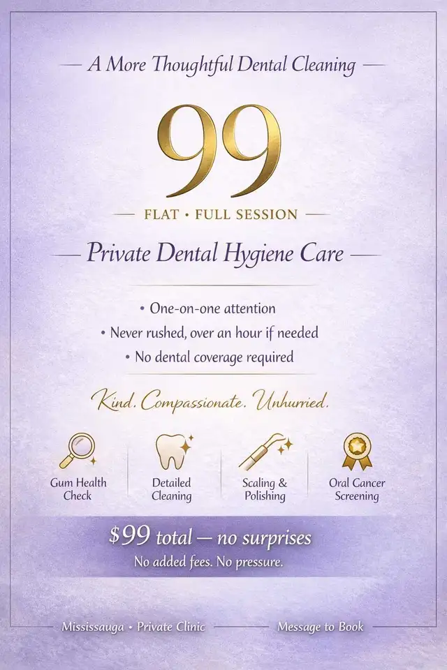 1 hour full premium dental cleaning, 1 session only $99