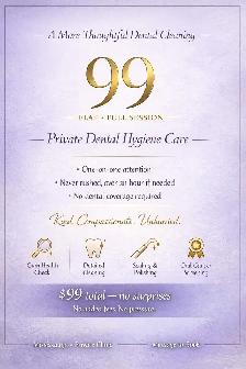 1 hour full dental cleaning, 1 session only $99