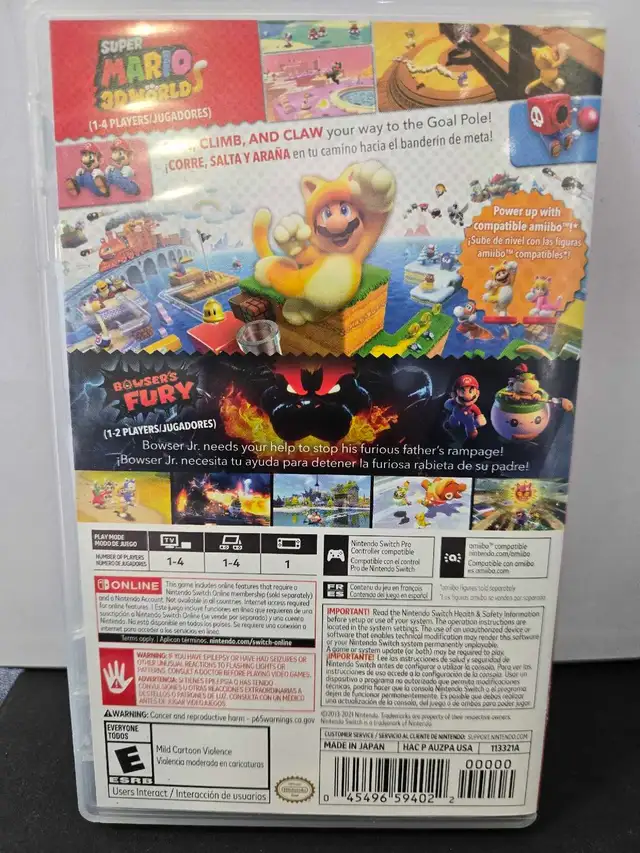 NINTENDO SWITCH GAME SUPER MARIO 3D WORLD - Photo 2