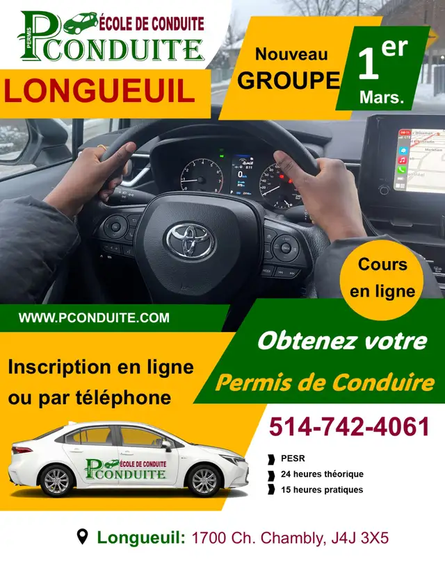 ECOLE DE CONDUITE LONGUEUIL