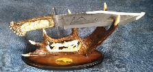 Collectible display Bowie knife WOLF PACK!