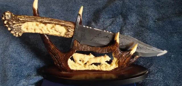 Collectible display Bowie knife WOLF PACK! - Photo 3