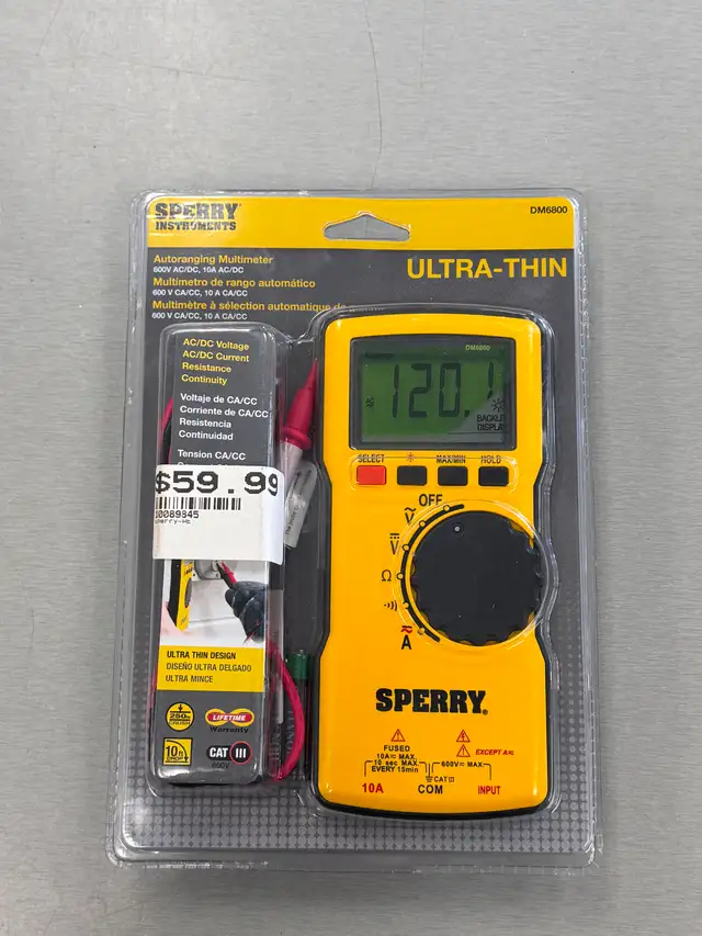 Sperry DM6800 Thin Autoranging Digital Multimeter - BRAND NEW