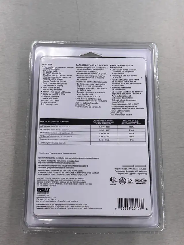 Sperry DM6800 Thin Autoranging Digital Multimeter - BRAND NEW - Photo 2