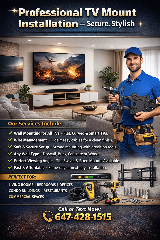 ✨ Professional TV Mount Installation – Secure, Stylish