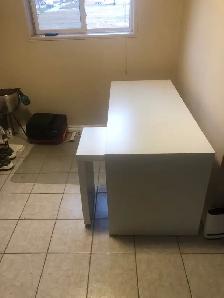 white desk with pullout panel for sale