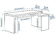 white desk with pullout panel for sale - Photo 4