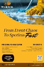 POST-EVENT CLEANUP – SAME DAY