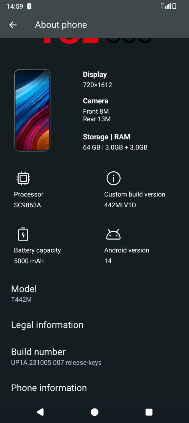 $160 TCL Phone For Sale in Edmonton Alberta Canada - Photo 2