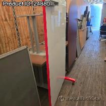 Red Frame Clarus Portable Double Sided Rolling Glass Whiteboard